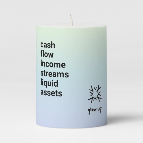 Cash flow income streams liquid assets pillar candle