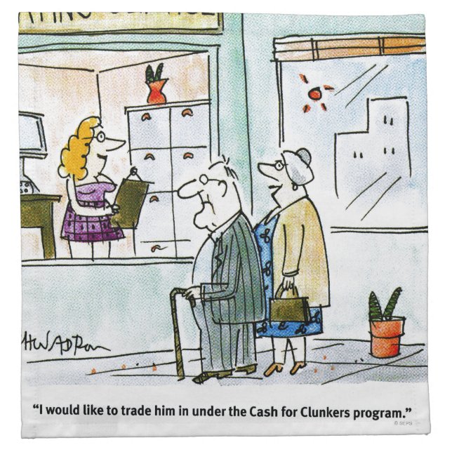 Cash for Clunkers Napkin (Front)