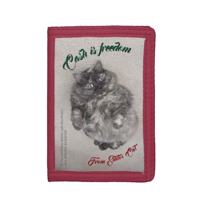 Cash From Editor Cat by RoseWrites Photo Wallet (Front Vertical)