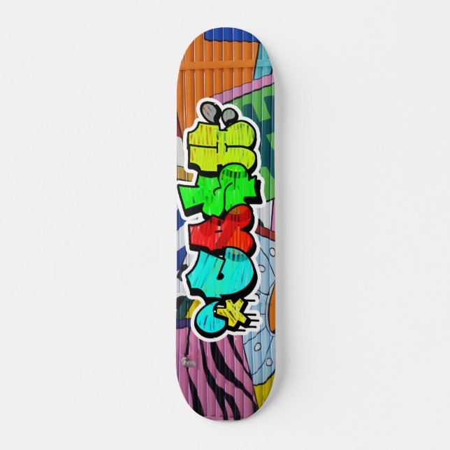 Cash Graffiti Custom Personalized Cool Skateboard (Front)