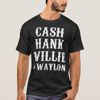 Cash Hank Willie And Waylon Country Music Zip T-Shirt