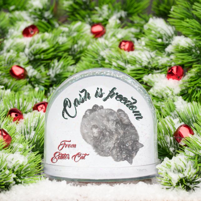 Cash is Freedom by RoseWrites Snow Globe (Christmas)