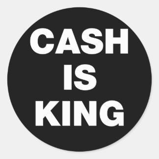 Cash is King Classic Round Sticker