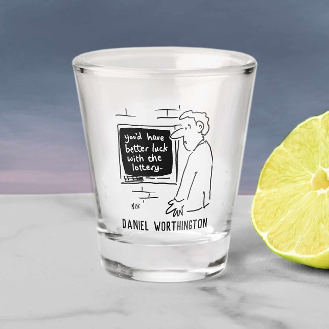 Cash Machine Lottery Cartoon. Shot Glass (Creator Uploaded)