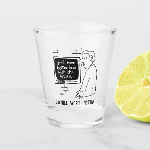 Cash Machine Lottery Cartoon Shot Glass