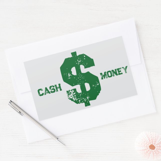 CASH MONEY RECTANGULAR STICKER (Envelope)