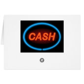 Cash neon. cards (Back Horizontal)