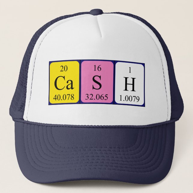 Cash periodic table name hat (Front)
