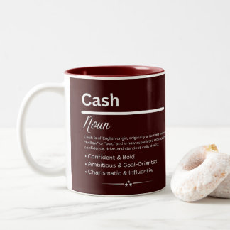 Cash Personalized Name Two-Tone Coffee Mug