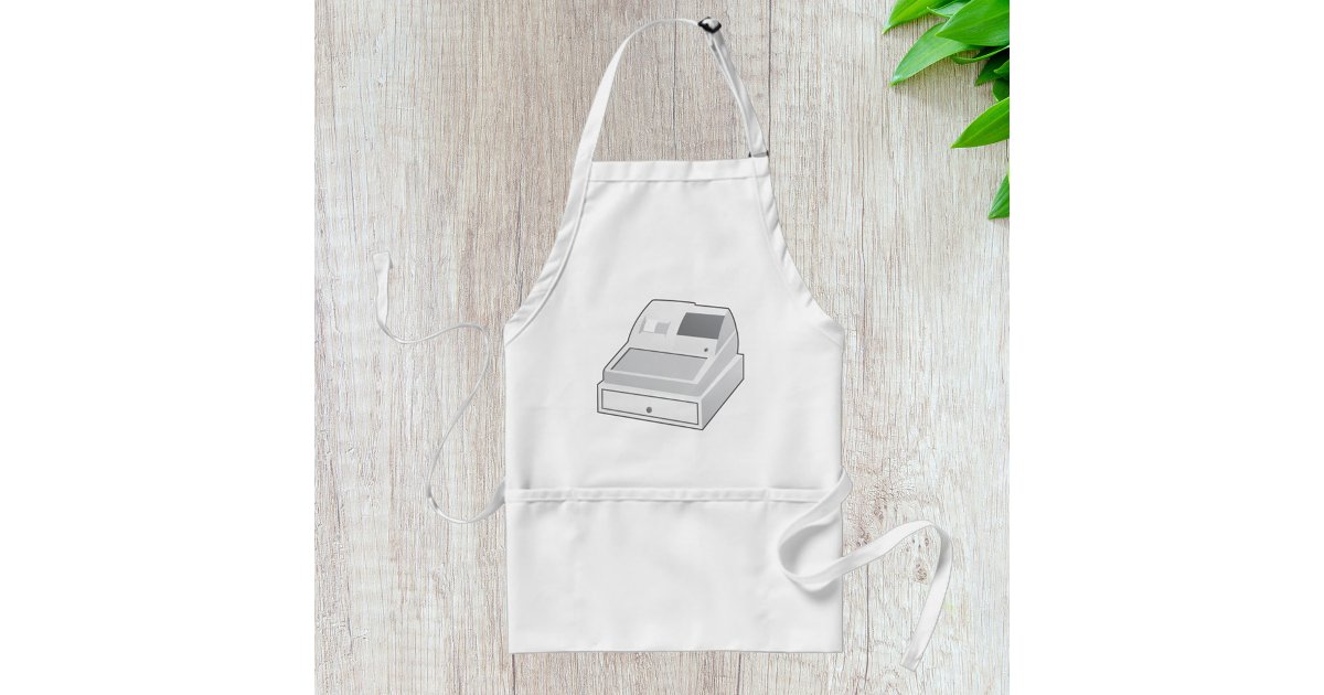 Aprons Register Cash Register Adult Apron | Zazzle