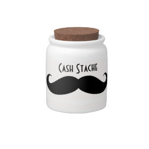 Cash Stache Candy Jar