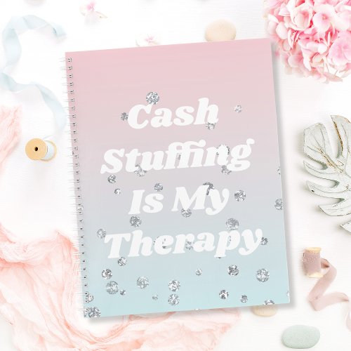 Cash Stuffing Is My Therapy Diamonds Pastel Notebook