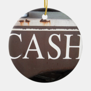 CASH Tow Truck Vintage Car Sign Ceramic Ornament