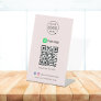 CashApp Electronic Payment | QR Code Modern Pink Pedestal Sign