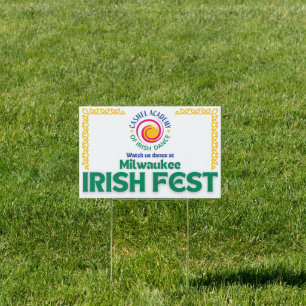 Cashel Academy Irish Fest Yard Sign 12x18