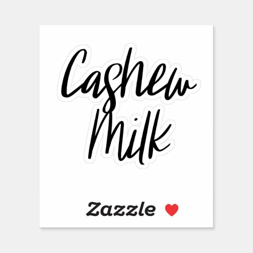Cashew Milk Storage Sticker