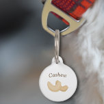 Cashew Pet Tag<br><div class="desc">A pet tag for your dog,  your cat or any pet with cashew illustration. You can personalize it with a name and a phone number: it will be a perfect gift for an animal arriving in its new home!</div>