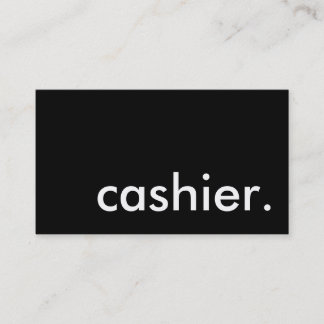 cashier. business card