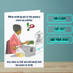 Cashier Funny Birthday Card<br><div class="desc">Looking for the perfect card for that clever cashier friend of yours, and want to give them a good laugh? Look no further. Inside we've written just the right message to speak to the moment; but you can customize it with your own words. Look for other variations of the theme...</div>