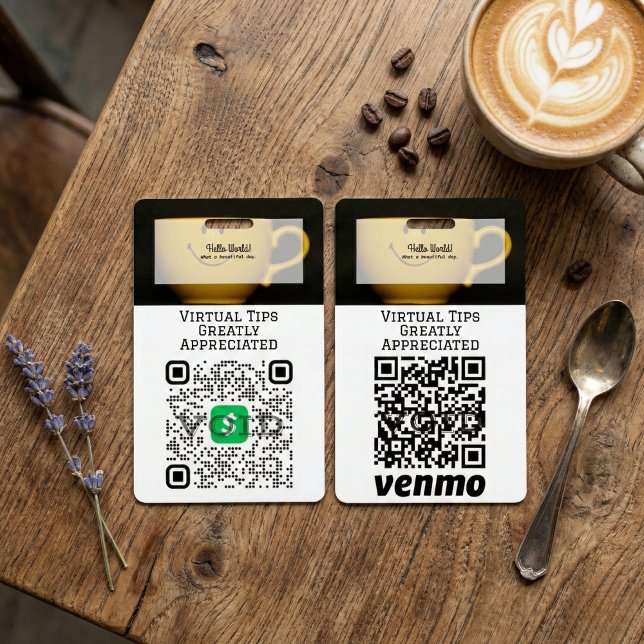 Cashless Payment QR Code Tipping Badge (The Perfect Mobile Tip Jar For Everyone)