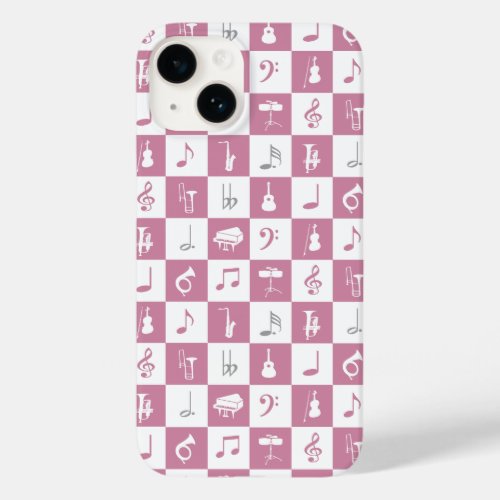 Cashmere Rose Music Notes and Instruments Case_Mate iPhone 14 Case