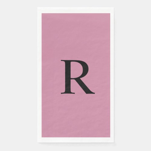 Cashmere Rose Pink Monogrammed Paper Guest Towel