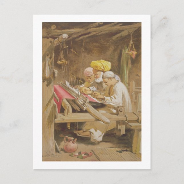 Cashmere Shawls: Weaving, 1863 (chromolitho) Postcard (Front)