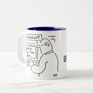 Cashpoint machine gives advice Two-Tone coffee mug