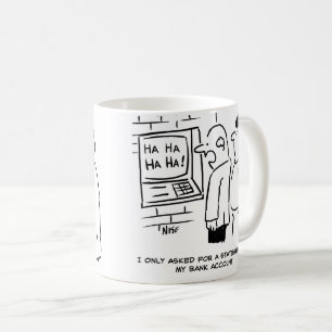 Cashpoint - Two Funny Banking Cartoons. Banker Coffee Mug