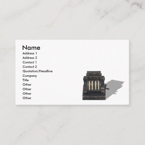 CashRegister091210, Name, Address 1, Address 2,... Business Card Templates