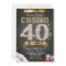 Casino 40th Gold Diamond Birthday Invitation