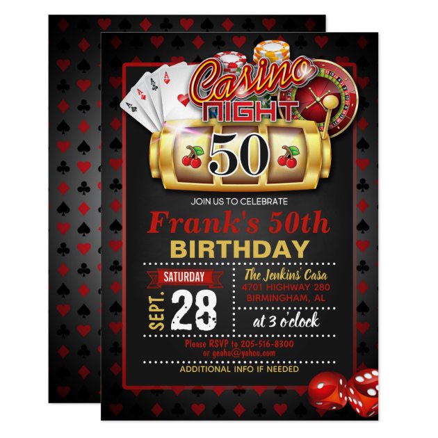 casino theme 50th birthday party