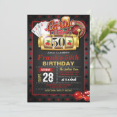 Casino 50th Birthday Invitation (Standing Front)
