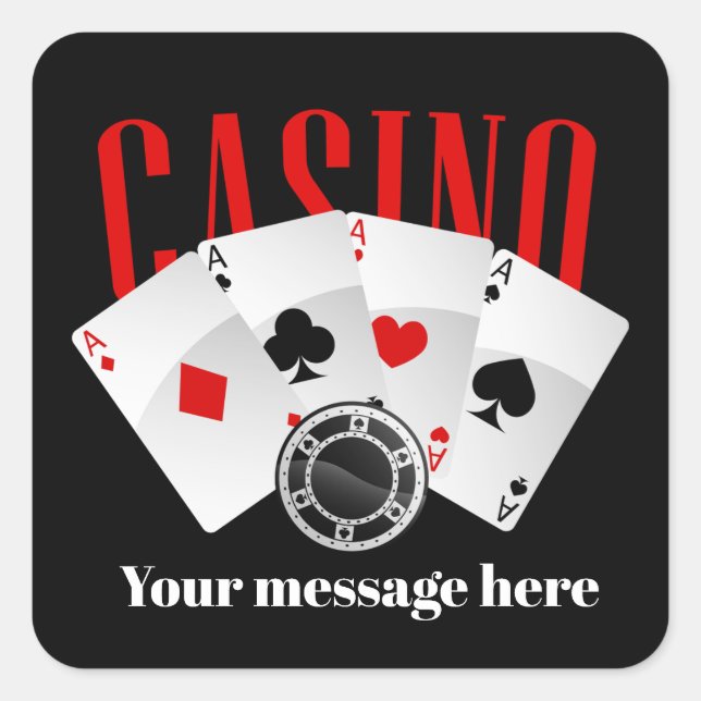 Casino add message party sticker (Front)