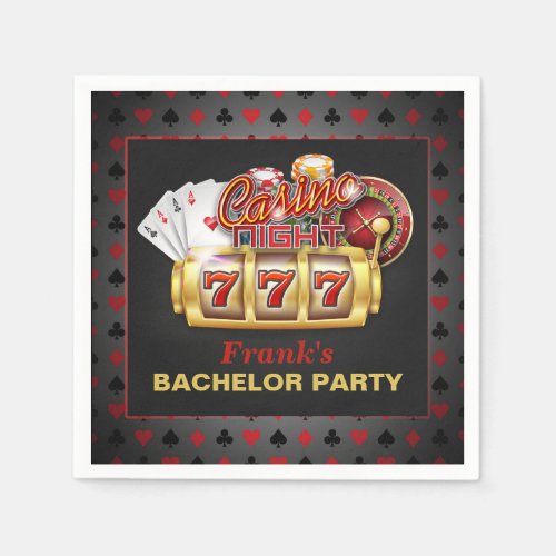 Casino Bachelor Party Paper Napkins