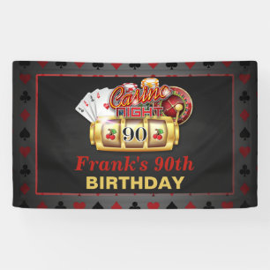 Casino Birthday Banner - 90th Birthday