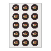 Casino Birthday Cupcake Topper - 80th Birthday Edible Frosting Rounds (Sheet)