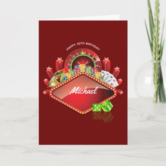 Casino Birthday Greeting Card | Zazzle.com