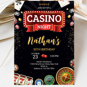 Casino Birthday Invitation