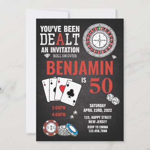 Casino Birthday Invitation _ any age
