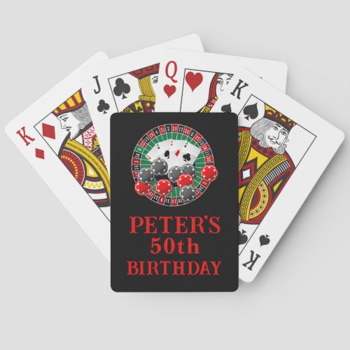Casino Birthday Party Favors Playing Cards