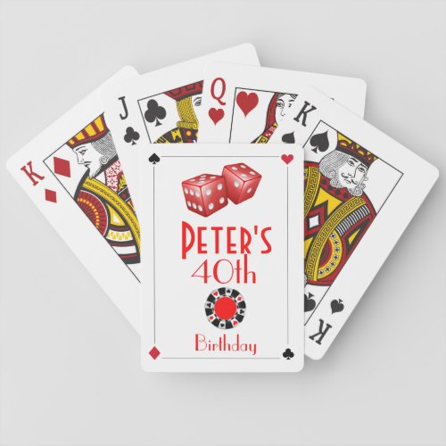 Casino Birthday Party Favors Playing Cards
