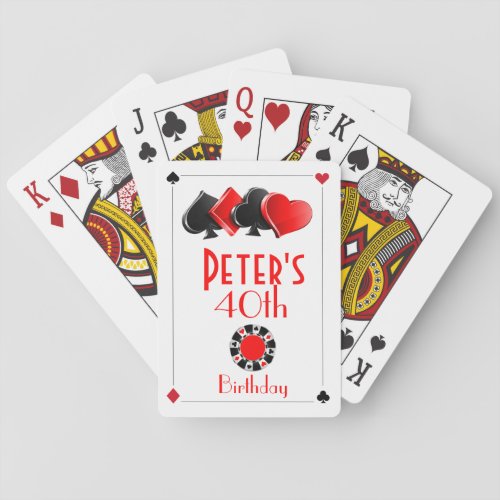 Casino Birthday Party Favors Playing Cards