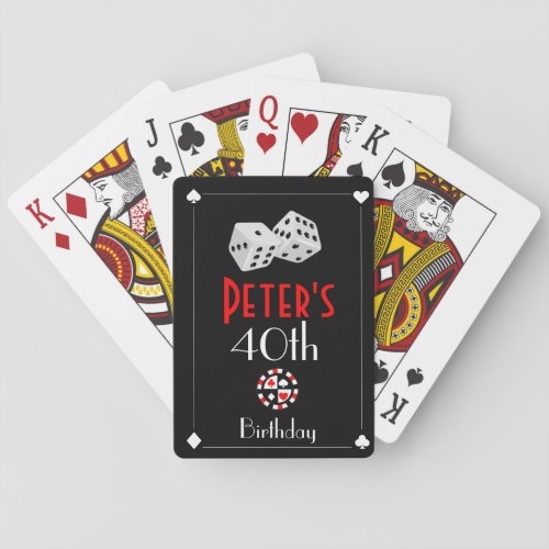 Casino Birthday Party Favors Poker Cards