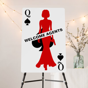 Casino Birthday Party, Vegas Poker Card Welcome Foam Board