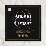 Casino Black Gold Las Vegas Elegant Wedding   Favor Tags<br><div class="desc">This elegant and sophisticated casino style thank you tag features an area for your personalized message for your guests</div>