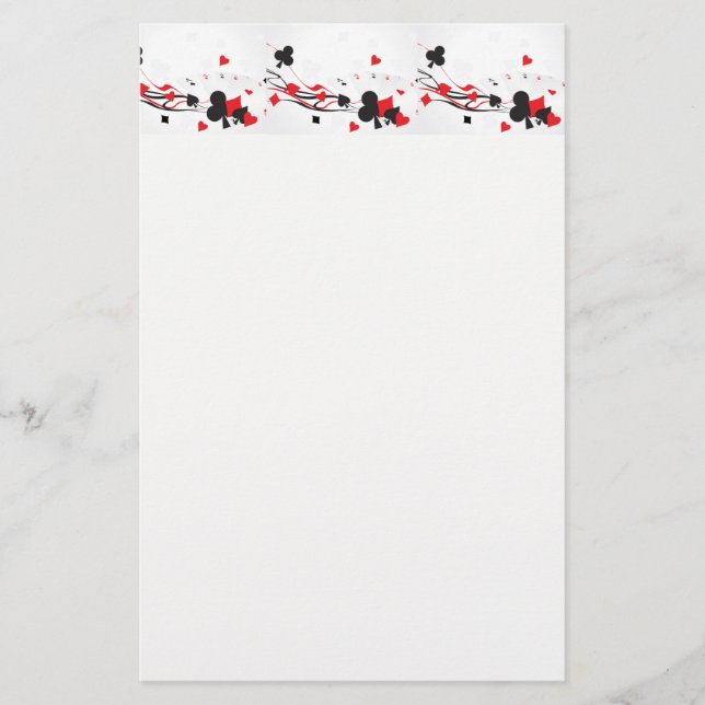 Casino Card Game stationery (Front)