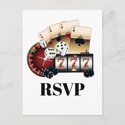 casino casino night Postcard RSVP