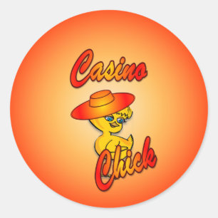 Casino Chick #5 Classic Round Sticker