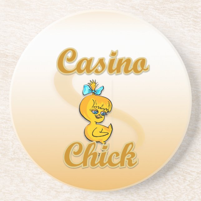 Casino Chick Drink Coaster (Front)